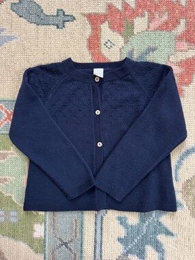 Pepa London Classic Navy 3 Button-Knit Cardigan